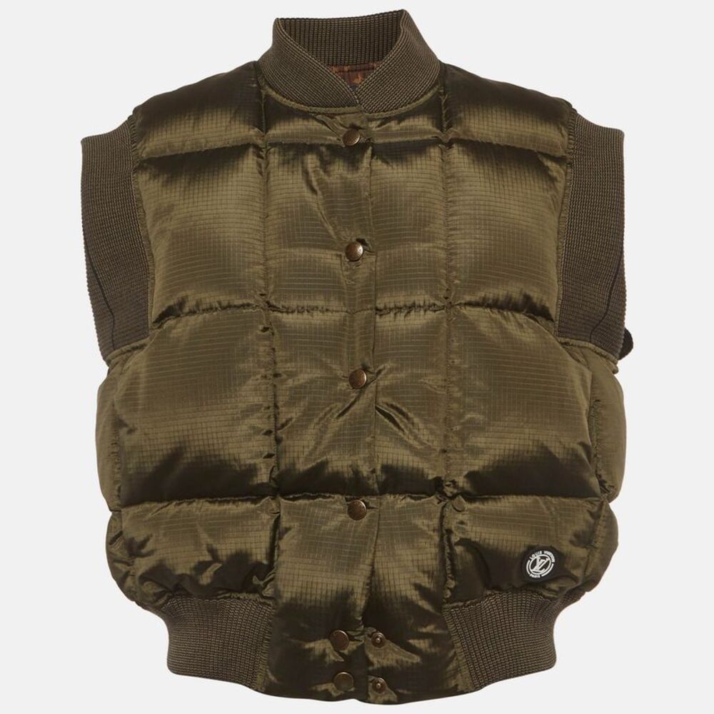 Louis Vuitton Green Nylon Puffer Vest S